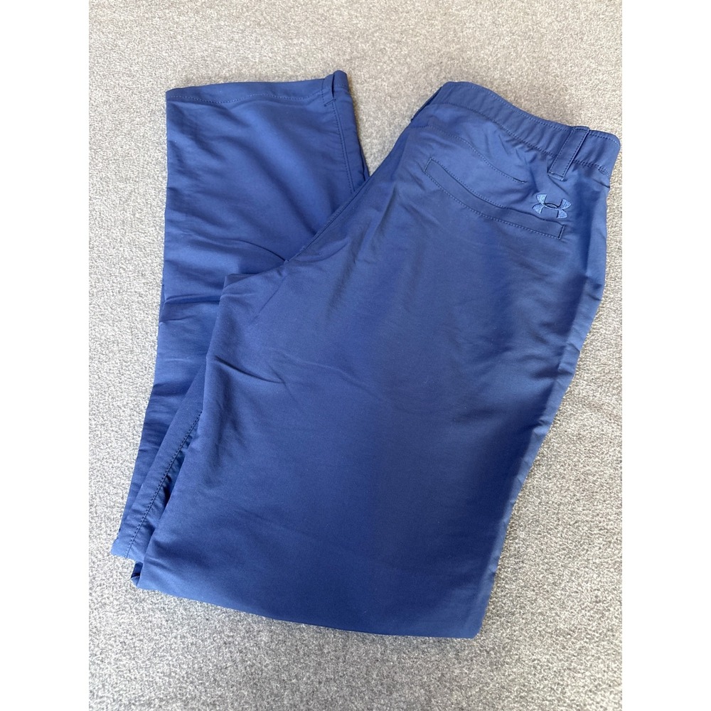 Under Armour Mens 34 (33) x32 Navy Blue Performance Golf Pants Stretch